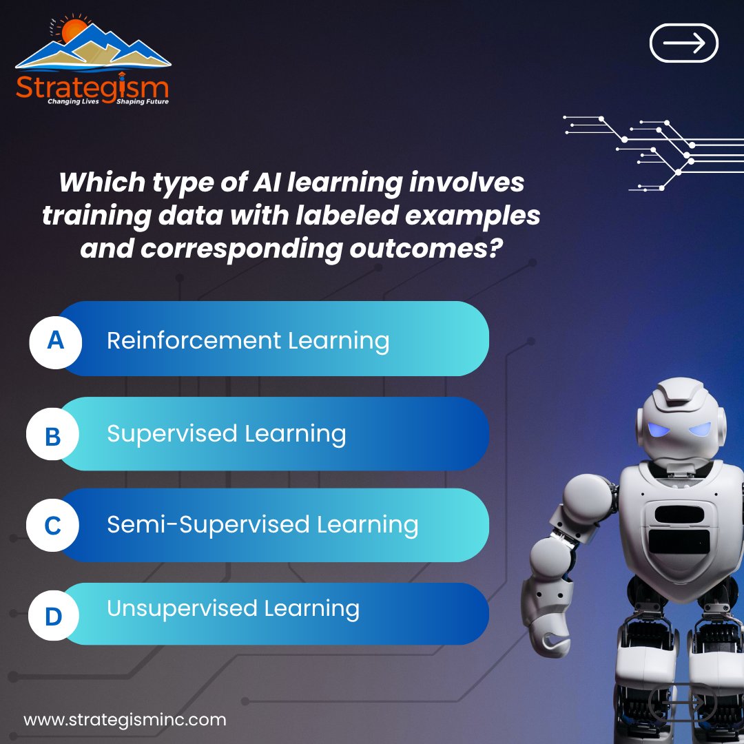 strategisminc's tweet image. 🤖 How well do you know Artificial Intelligence?
Let’s test your AI IQ! 💡
From data-driven decisions to learning types and industry challenges, AI is reshaping how we live and work.

Swipe through these quick questions and challenge your tech-savvy brain! 💥

:
#AIQuiz #AITrends