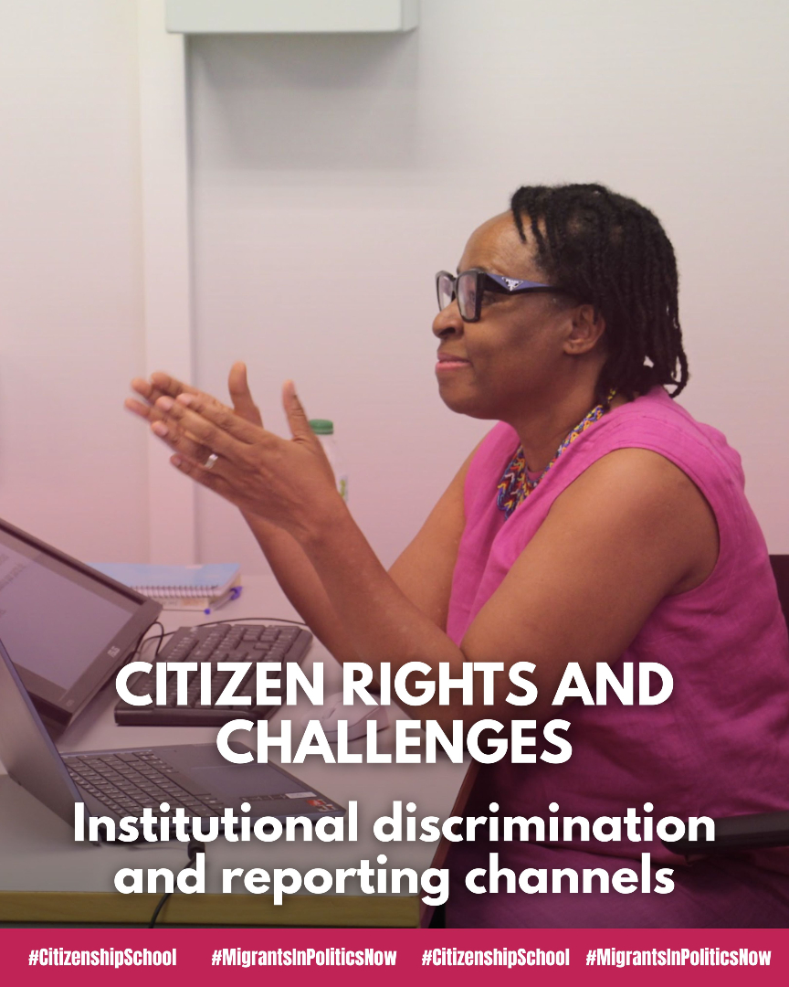 JOVESÓLIDES (@jovesolides) on Twitter photo At the Citizenship School, <a href="/RitaBosaho/">Rita Bosaho</a>, former Director General for Equal Treatment and Ethnic-Racial Diversity, delivered a powerful and direct session on institutional discrimination.
#EscuelaDeCiudadanía #MigrantesEnPolíticaYa #CitizenshipSchool #MigrantsInPoliticsNow At the Citizenship School, <a href="/RitaBosaho/">Rita Bosaho</a>, former Director General for Equal Treatment and Ethnic-Racial Diversity, delivered a powerful and direct session on institutional discrimination.
#EscuelaDeCiudadanía #MigrantesEnPolíticaYa #CitizenshipSchool #MigrantsInPoliticsNow