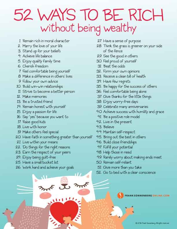 Frank Sonnenberg (@fsonnenberg) on Twitter photo 52 Ways to Be Rich Without Being Wealthy ➤ bit.ly/1pgds4a | By Frank Sonnenberg | <a href="/FSonnenberg/">Frank Sonnenberg</a> #Rich #Wealth 52 Ways to Be Rich Without Being Wealthy ➤ bit.ly/1pgds4a | By Frank Sonnenberg | <a href="/FSonnenberg/">Frank Sonnenberg</a> #Rich #Wealth