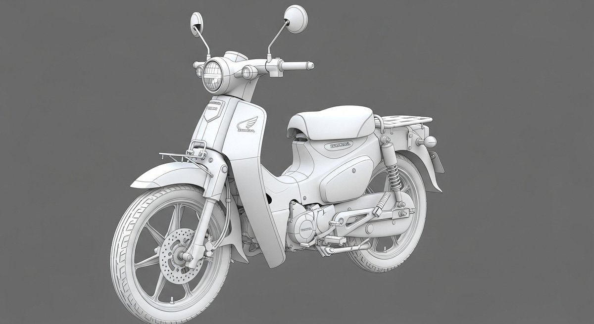 yuuma23's tweet photo. ホンダスーパーカブの線画ホワイトモデル化。(フリー素材 img2img OK)
3Dモデルが公式からフリーで出ている。https://t.co/3coTXGJ0Rc
#AIイラスト #線画ホワイトモデル #スーパーカブ https://t.co/W4RhglFHId