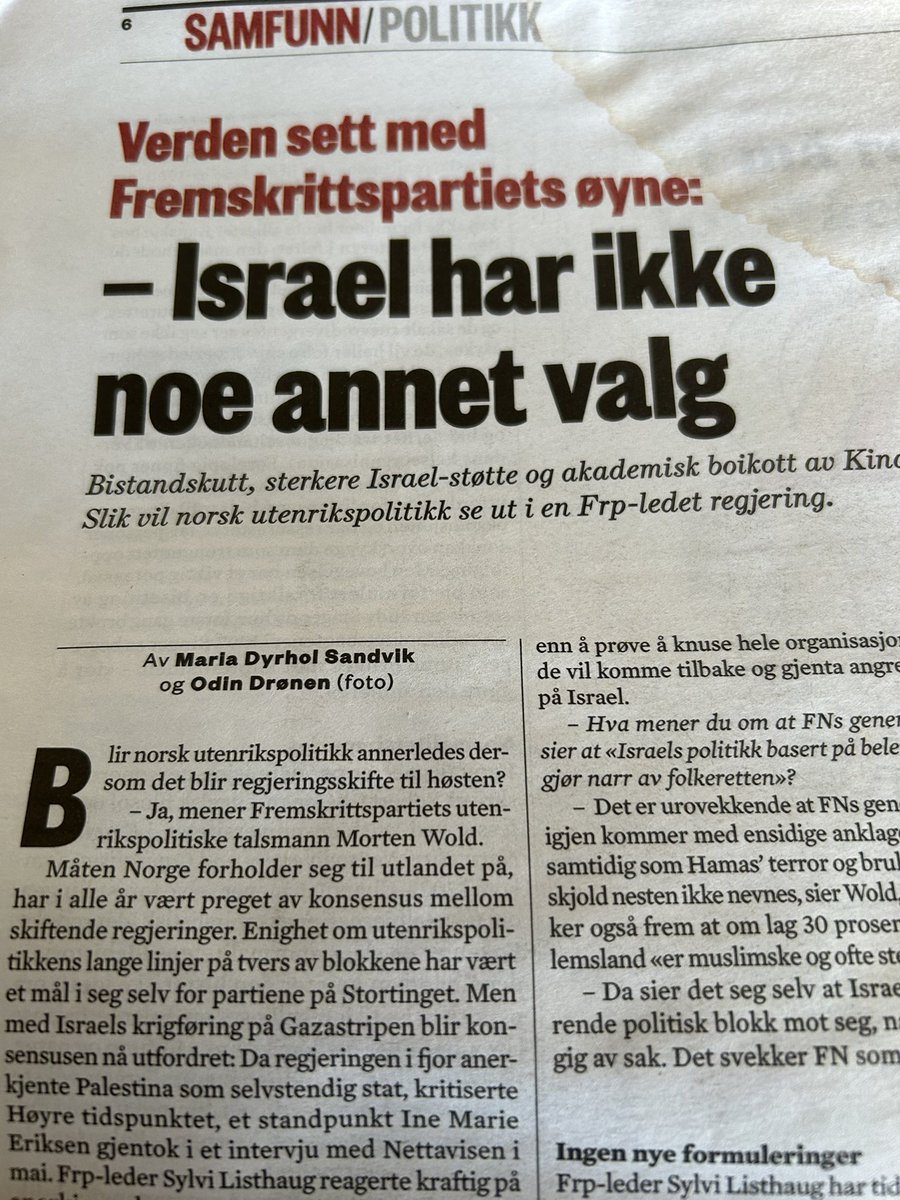 Andreas Motzfeldt Kravik (@akravik79) on Twitter photo Verdt å merke seg: Bistandskutt, sterkere Israel-støtte og Kina-boikott hovedelementer i en FrP-ledet borgerlig regjering jf <a href="/frp_no/">Fremskrittspartiet</a> selv. Alt sammen det siste vi trenger. Viktig valg til høsten. Verdt å merke seg: Bistandskutt, sterkere Israel-støtte og Kina-boikott hovedelementer i en FrP-ledet borgerlig regjering jf <a href="/frp_no/">Fremskrittspartiet</a> selv. Alt sammen det siste vi trenger. Viktig valg til høsten.