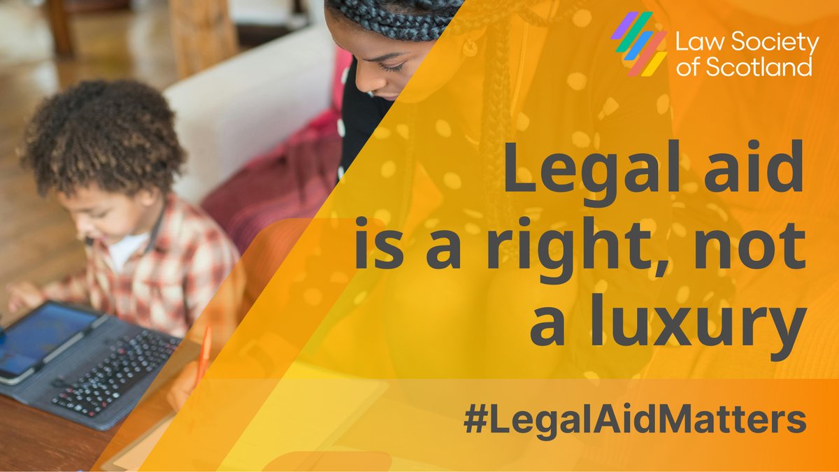 Everybody who needs legal aid should have access to it.

But this isn't the reality in Scotland. Firms are struggling to provide support, impacting thousands of people.

We need change. Support our campaign and sign the pledge: bit.ly/456o6Bs

#LegalAidMatters