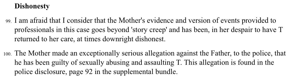 DeboraMontesoro's tweet image. We need to talk about this.

The elephant in the room that those who present themselves as “let me tell you what really happens in #FamilyCourt” always conveniently keep quiet.

Thankfully we still have published judgements, not just fanatical journalist, barristers and lobbyists