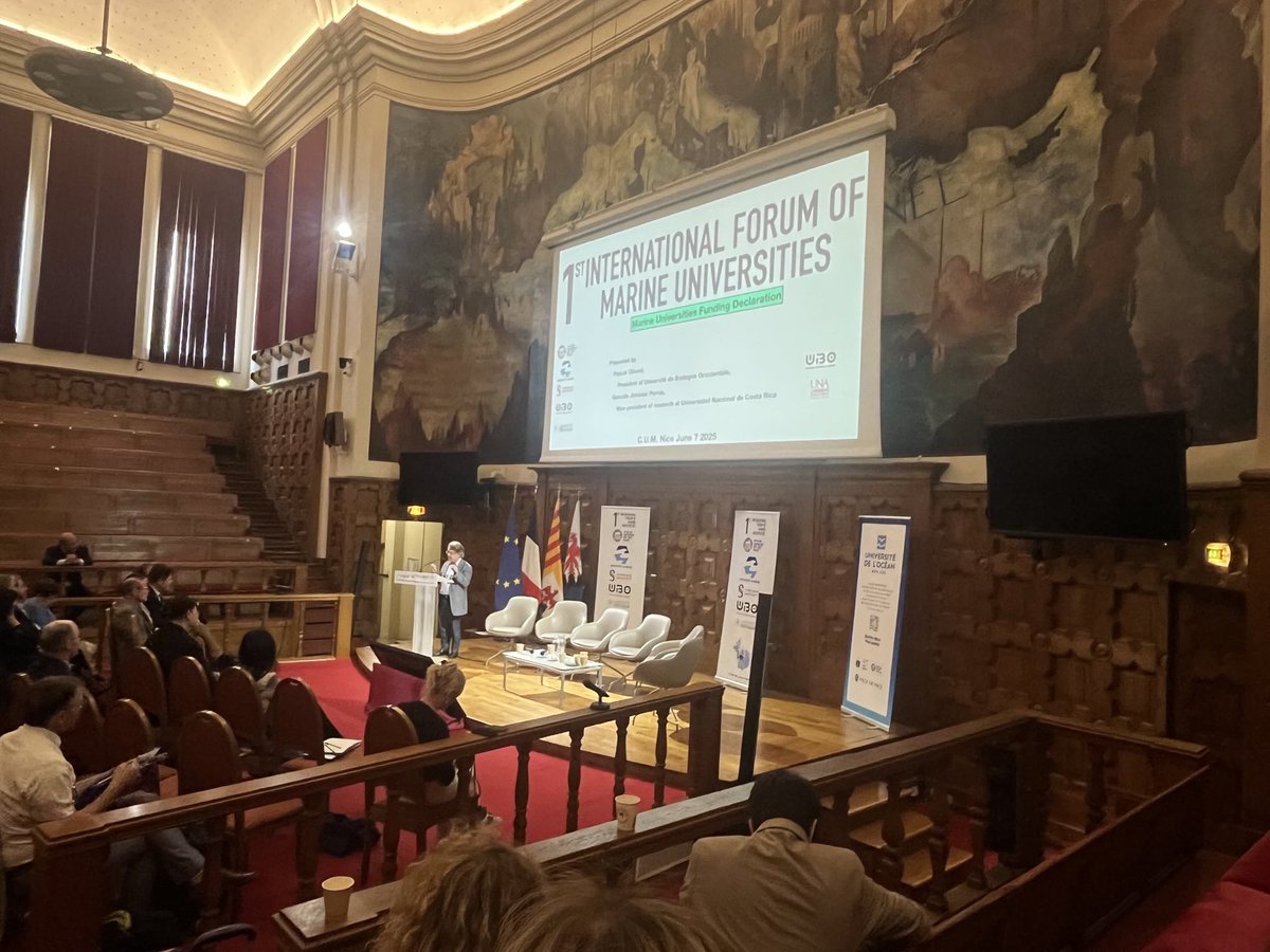 Fantastic to be here at the 1st International Forum of Marine Universities, part of #UNOC 3. Excellent discussions trans disciplinary research bringing together universities globally to address the environmental challenges faced by our oceans and to train the next generation