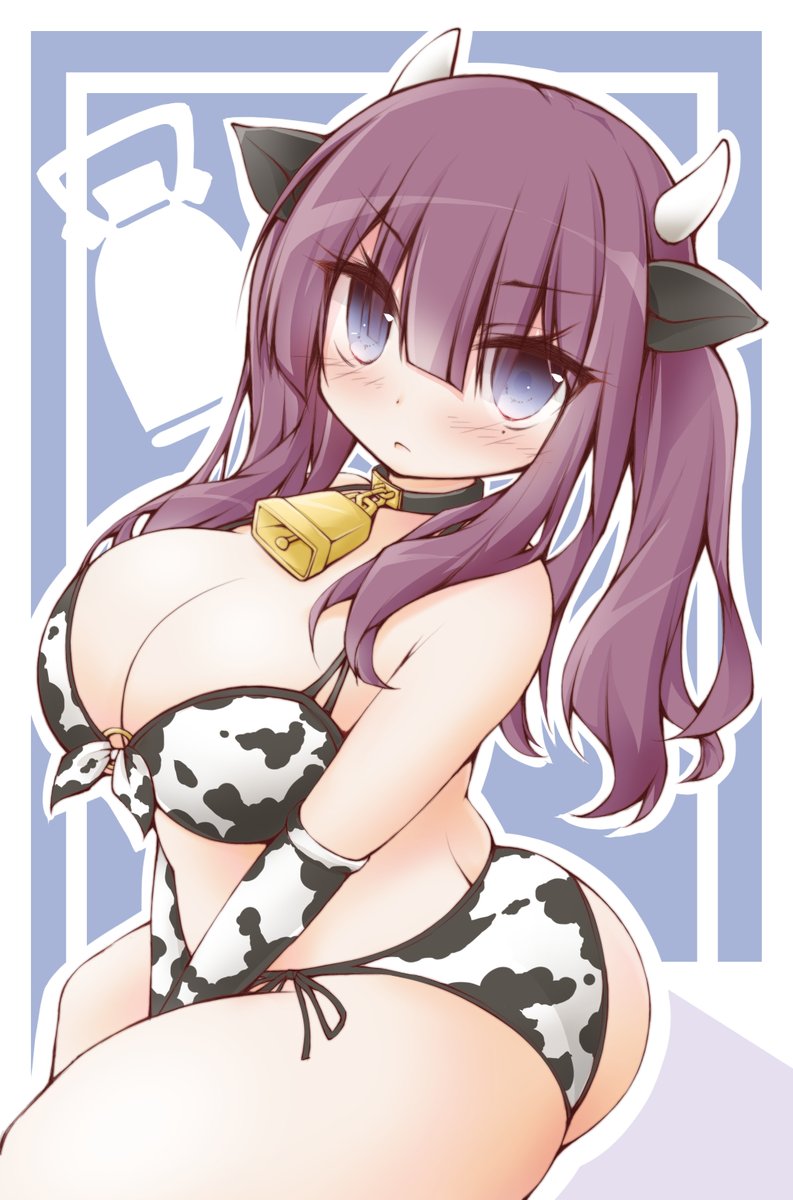 Skeb用の試作絵で夏色牧場の牛さん🐮 
脚ッッッッ!! 