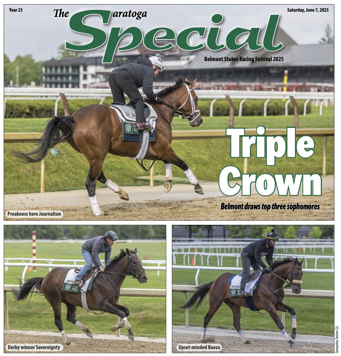 The <a href="/KentuckyDerby/">Kentucky Derby</a> trifecta is the cover of today's <a href="/saratogaspecial/">The Saratoga Special</a>.