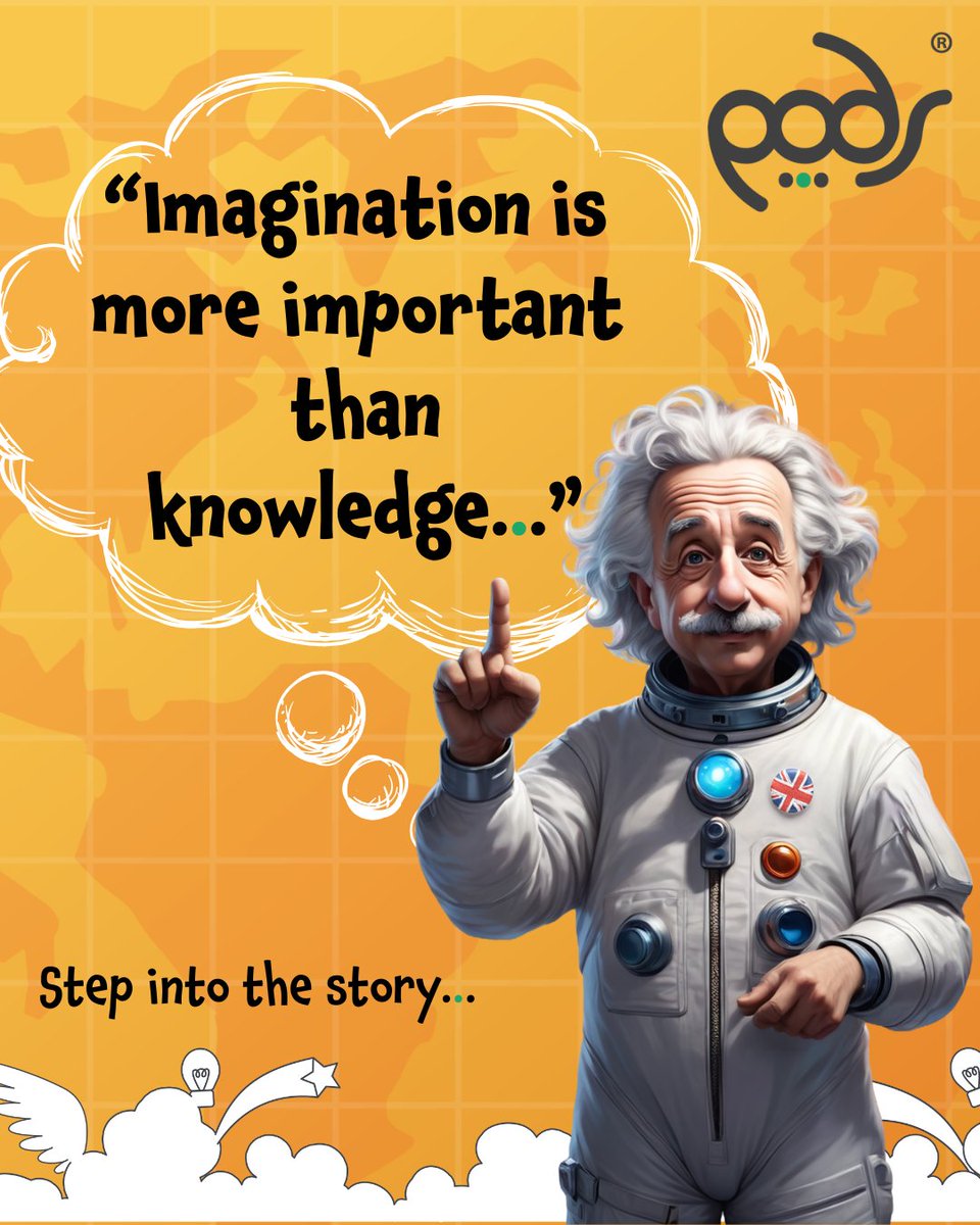 podsplay's tweet photo. "Imagination is more important than knowledge". After all, imagination feeds the machines...⁠
#letthembelittle #learningthroughplay #childdevelopment⁠
#creativekids #playtime #kidsactivities https://t.co/bTOtePGhaY