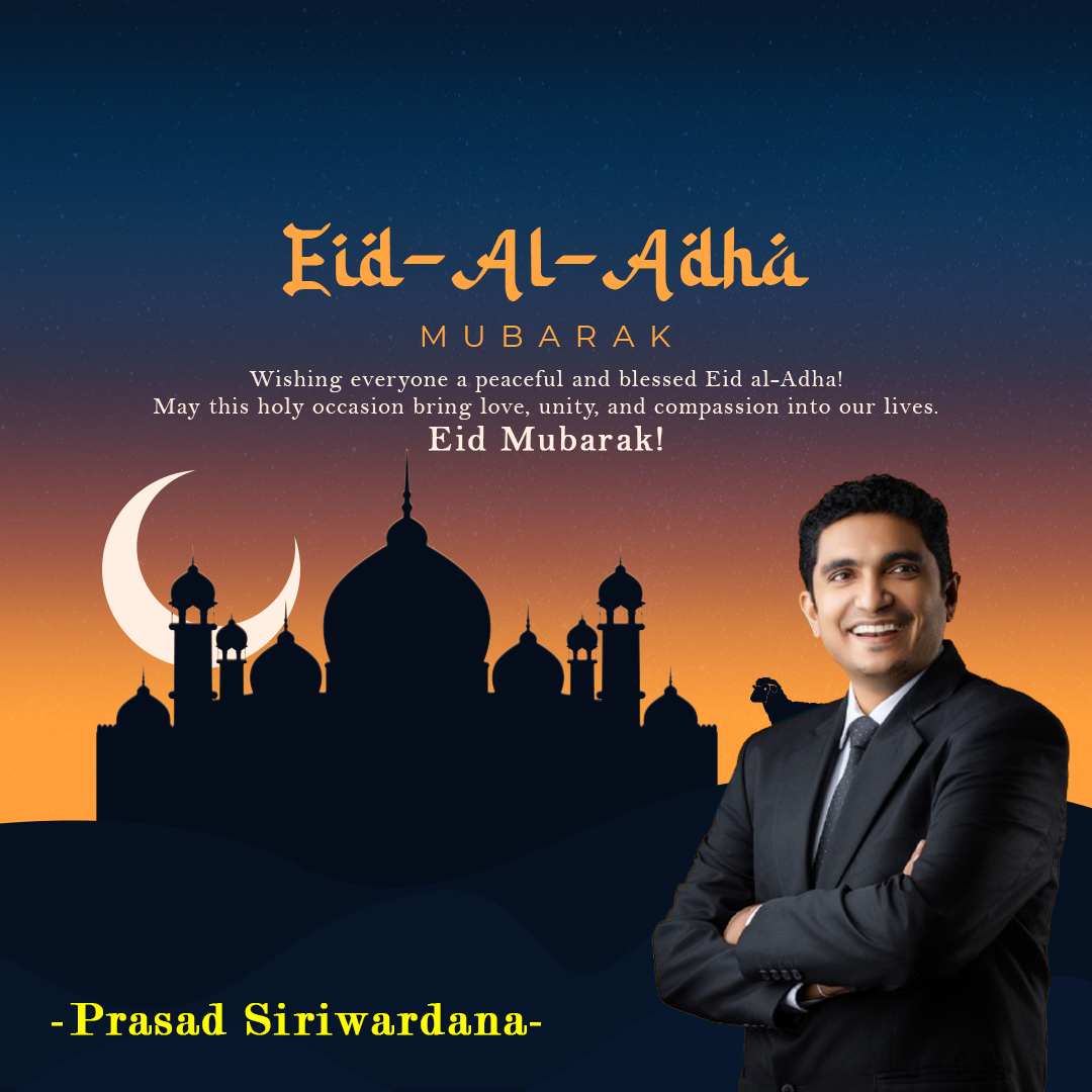 PrasadPolitixLK's tweet image. Wishing everyone a peaceful and blessed Eid al-Adha!
May this holy occasion bring love, unity, and compassion into our lives.
 Eid Mubarak! 🌙🕌

MP Prasad Siriwardana 📷 | #ProgressForAll #EidAlAdha #EidMubarak #PrasadSiriwardana #SJBSriLanka #SJBGampaha #SamagiJanaBalawegaya