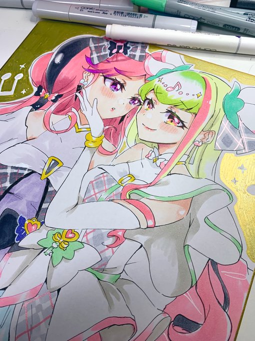 レイフレの色紙完成!
ぜひ会場で手に取って見てください!キラッキランランにしました✨

撤収まで残ってたら色紙百景に出します🙌 