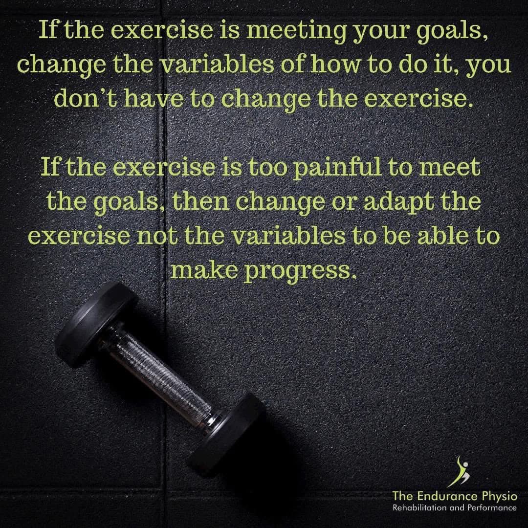 Great catch up with some therapists I mentor this week.

Prescription/progression of rehab came up in debate. 

Generally, I think we change exercises that work too often &amp; regress/alter those that aggravate more than we need to at times.

We also overthink it way too much!
