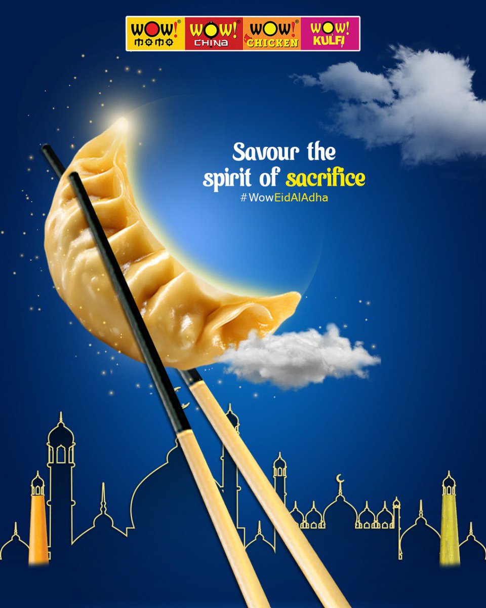 This Eid, may our sacrifices bring us closer to each other. Let’s share our highs and our happiness more than ever EidMubarak 🌙✨
#ShareYourSacrifice #WowEid

#WowMomo #WowChina #WowChicken #WowKulfi