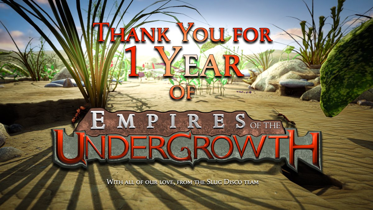 Today marks 1 year since the release of tier 5 and the graduation of Empires of the Undergrowth from its long early access to its full release. 

Here’s to many more, and here’s to you. We love you.

#screenshotsaturday #indiegames #indiedev #gamedev #MadeWithUnreal