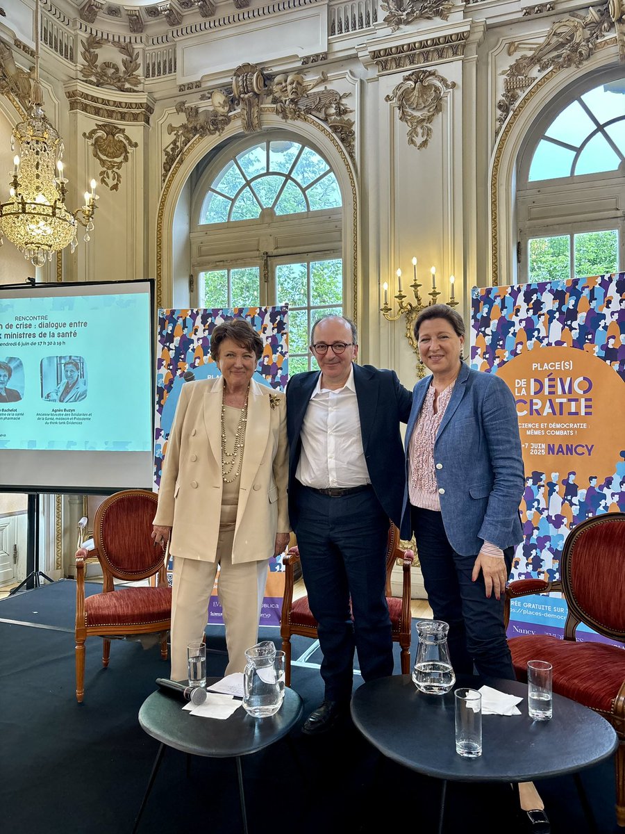 Pr Agnès Buzyn (@agnesbuzyn) on Twitter photo Avec <a href="/R_Bachelot/">Roselyne Bachelot</a> à Nancy pour dialoguer autour des grandes crises sanitaires de notre pays.
Comment gérer une crise à la tête du Ministère de la Santé ? Débat exigeant et passionnant. Avec <a href="/R_Bachelot/">Roselyne Bachelot</a> à Nancy pour dialoguer autour des grandes crises sanitaires de notre pays.
Comment gérer une crise à la tête du Ministère de la Santé ? Débat exigeant et passionnant.