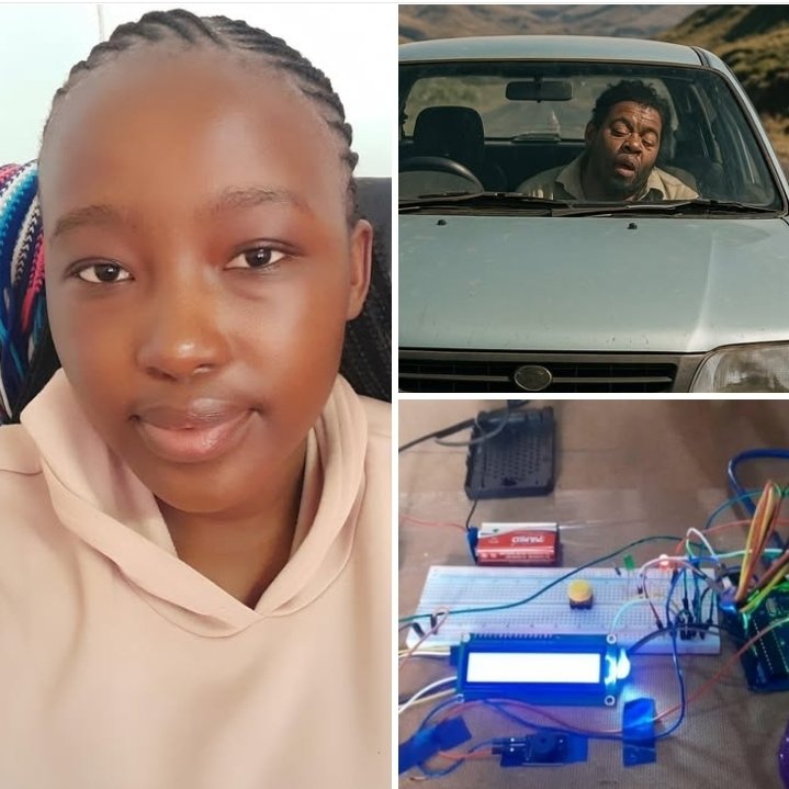 NUL Student's system makes your car refuse to move if you're drunk. 

Shoeshoe Mosenene built a low-cost system that uses face ID + breathalyser to stop your car from starting if you're drunk—or not the real driver! It even retests mid-trip.💡