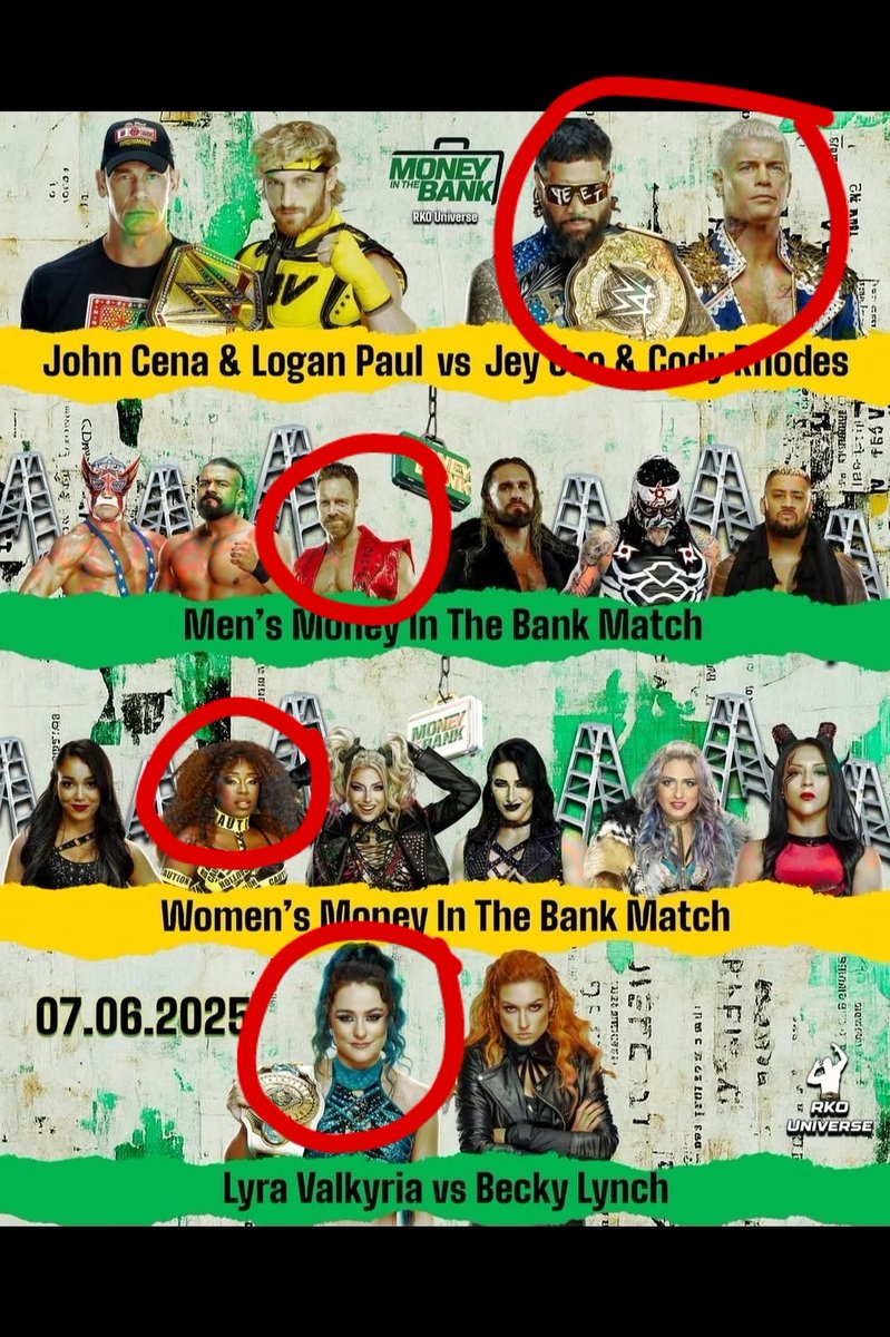 Since I won't be watching Money In The Bank live, I'm just gonna post my predictions now. Who do you guys have?