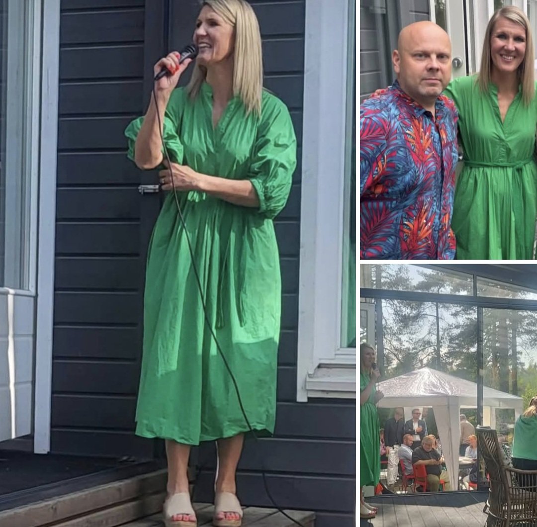 Kiitos Sari Multala, Perttu Vänttinen ja muksut kesäjuhlista. Sari on ahkera ja kokoaa pari kertaa vuodessa pari sataa tiimilästä ja kaveria yhteen. Muulloinkin kuin ennen vaaleja. Arvostan.