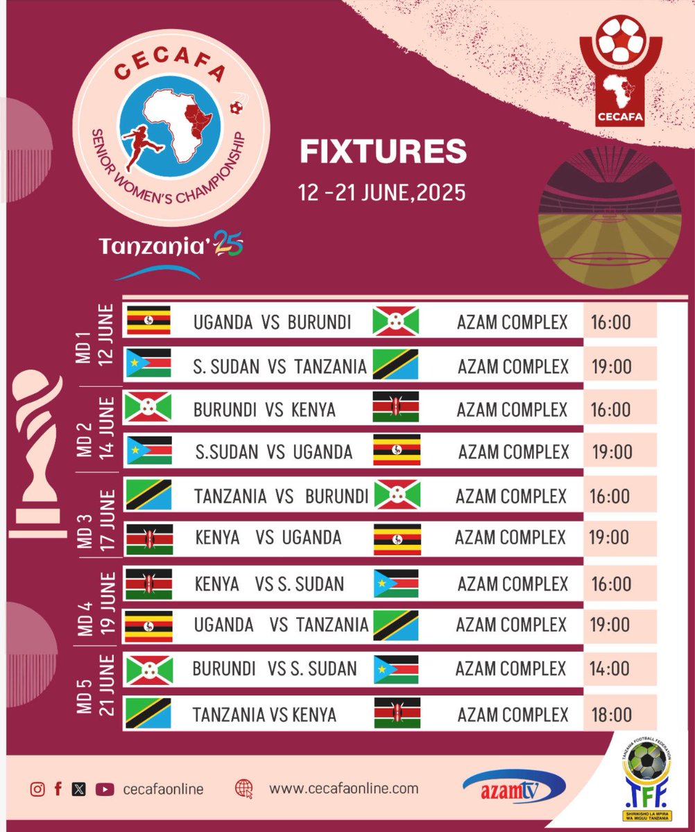 Are you ready? Because we cannot wait! 🤩

The <a href="/cecafawomen/">CECAFAWOMEN</a> Senior Championship is upon us! Which players are you looking forward to seeing the most? 🤗