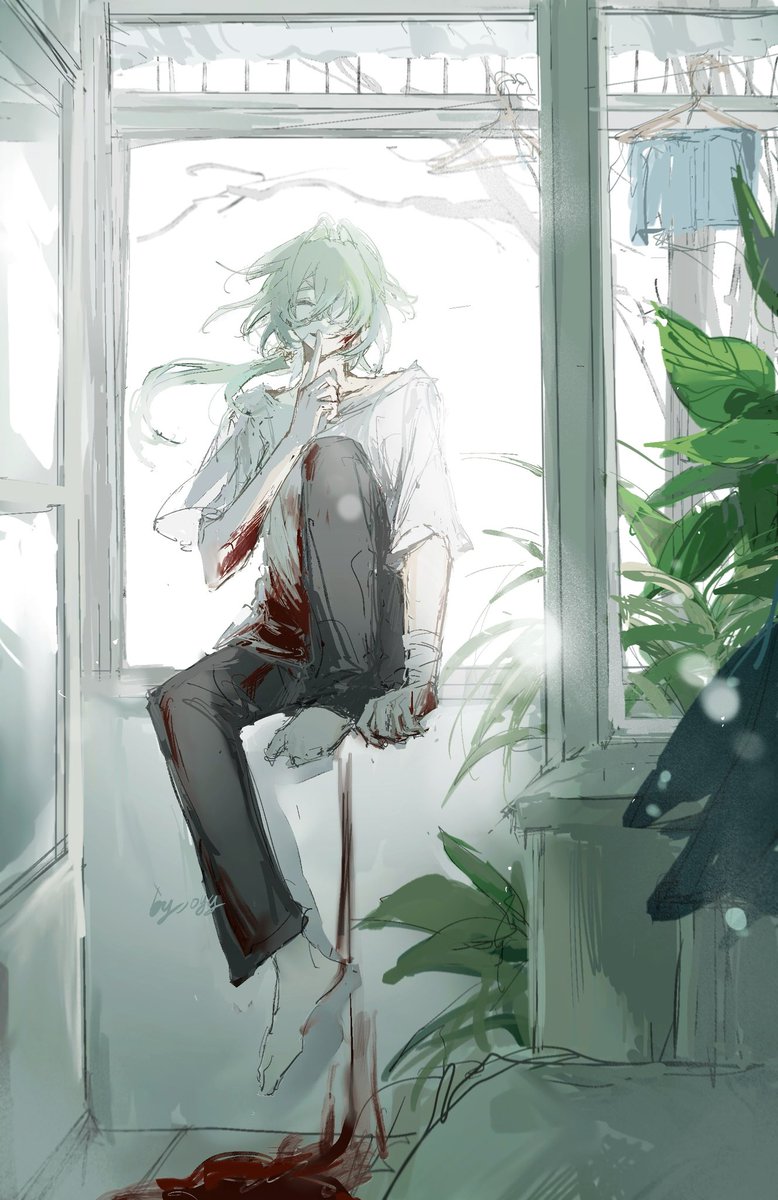 ⚠️血迹
看了朋友的文画的
“五彩斑斓的霉菌，美丽又恶心。”（我好喜欢这句话