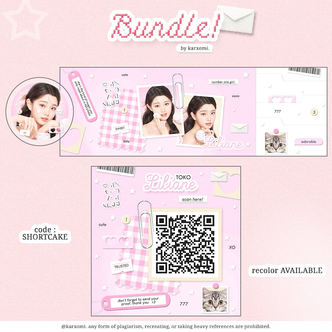 karxomi's tweet image. layout &amp;amp; qr deco made by req bundle-nya kak! ada wabisnya juga loh 🤍

#zonauang #zonaba
