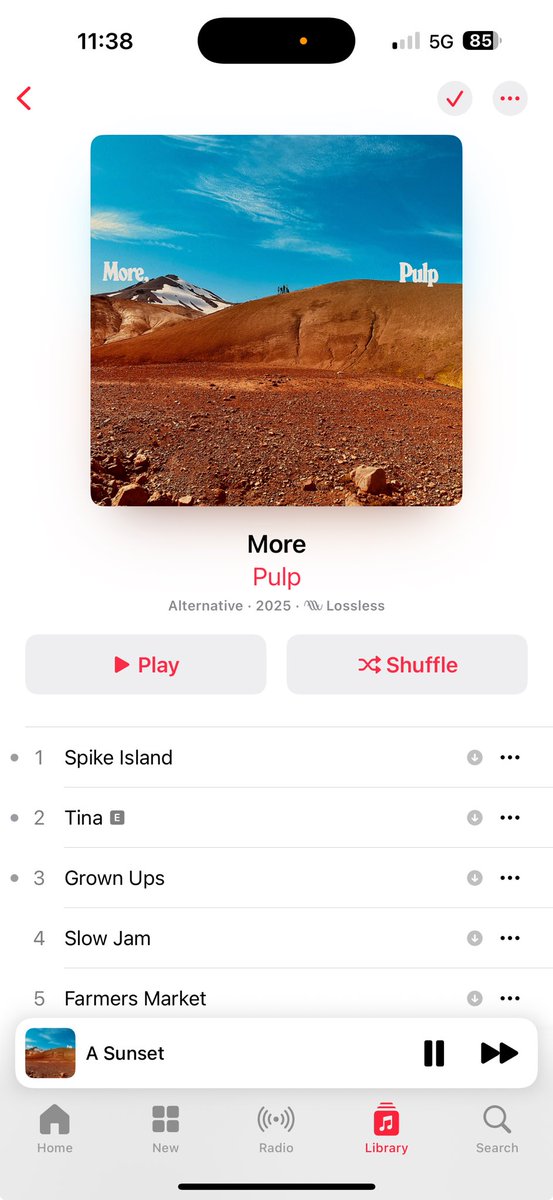 Sign of a brilliant album it’s all over way too quickly. ⁦<a href="/welovepulp/">Pulp</a>⁩