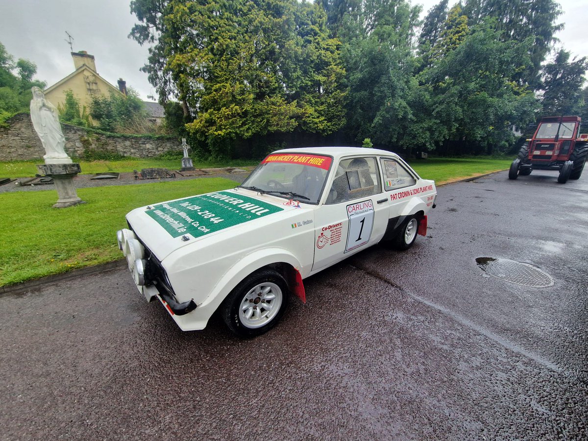 radiokerry's tweet image. From Michael Gaine's funeral taking place at Holy Cross Church, Kenmare. Killarney and District Motor Club have formed a guard of honour outside the church to pay tribute to their friend.