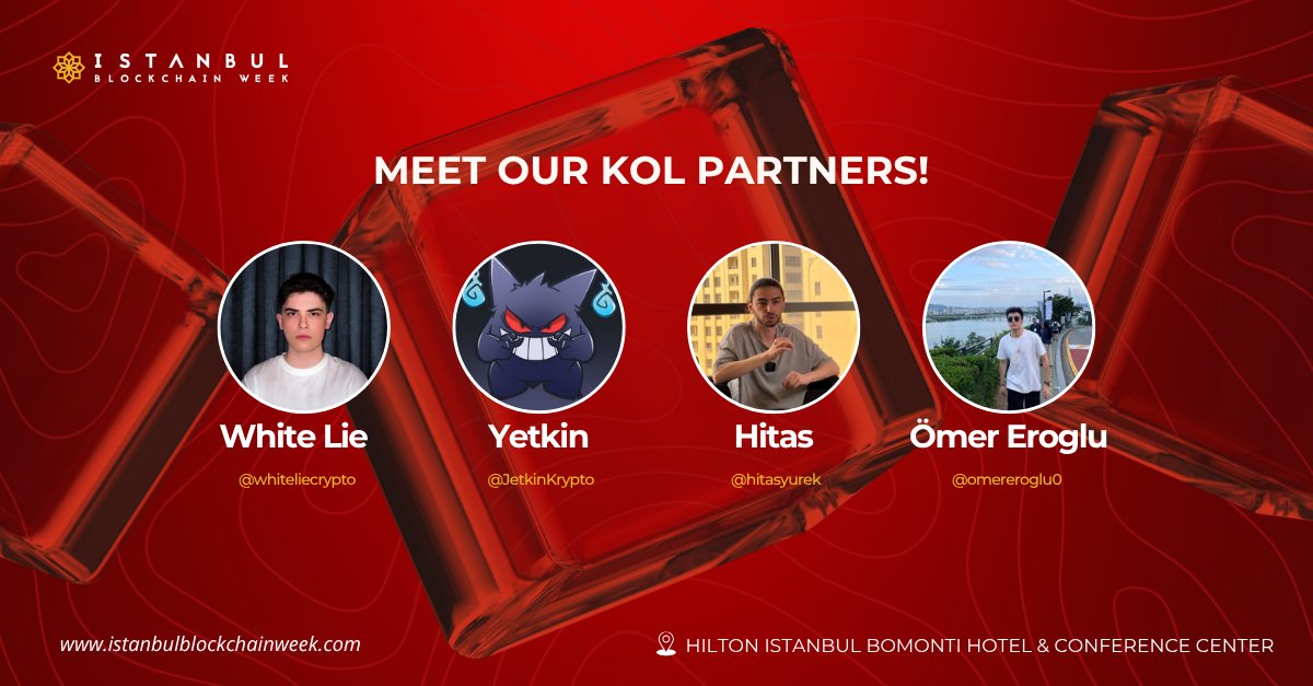 Istanbul Blockchain Week (@istanbulblockwk) on Twitter photo 🔥 Meet our KOL Partners for #IBW2025
We’re excited to welcome <a href="/whiteliecrypto/">White Lie ©</a>, <a href="/JetkinKrypto/">Yetkin</a>, <a href="/hitasyurek/">hitas.base.eth 🔆</a>, and <a href="/omereroglu0/">Ömer Eroglu</a> as official KOL Partners for IBW 2025!
These voices are shaping the future of Web3 through cutting-edge content, real-time alpha, and community-driven 🔥 Meet our KOL Partners for #IBW2025
We’re excited to welcome <a href="/whiteliecrypto/">White Lie ©</a>, <a href="/JetkinKrypto/">Yetkin</a>, <a href="/hitasyurek/">hitas.base.eth 🔆</a>, and <a href="/omereroglu0/">Ömer Eroglu</a> as official KOL Partners for IBW 2025!
These voices are shaping the future of Web3 through cutting-edge content, real-time alpha, and community-driven