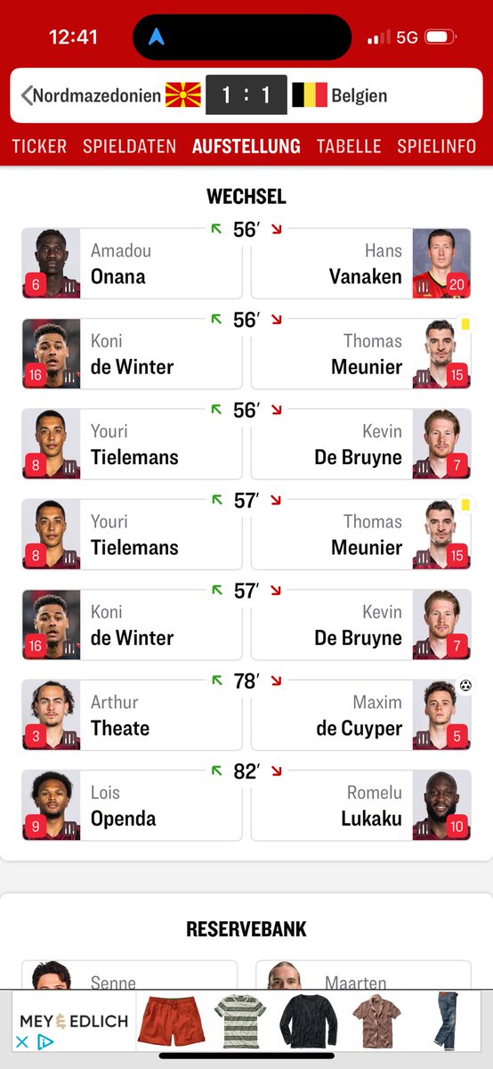 Und da soll noch mal einer sagen, Nagelsmanns Wechsel wären komisch gewesen... 🤔
#belgien #doppeldebruyne