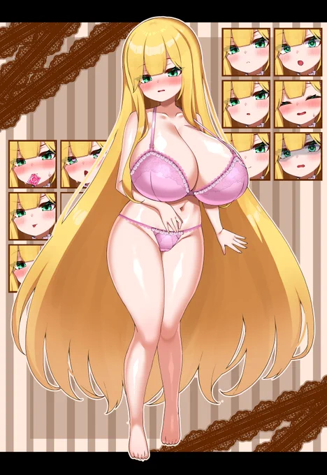 skebでご依頼いただいたフリフリデカパイOCちゃん