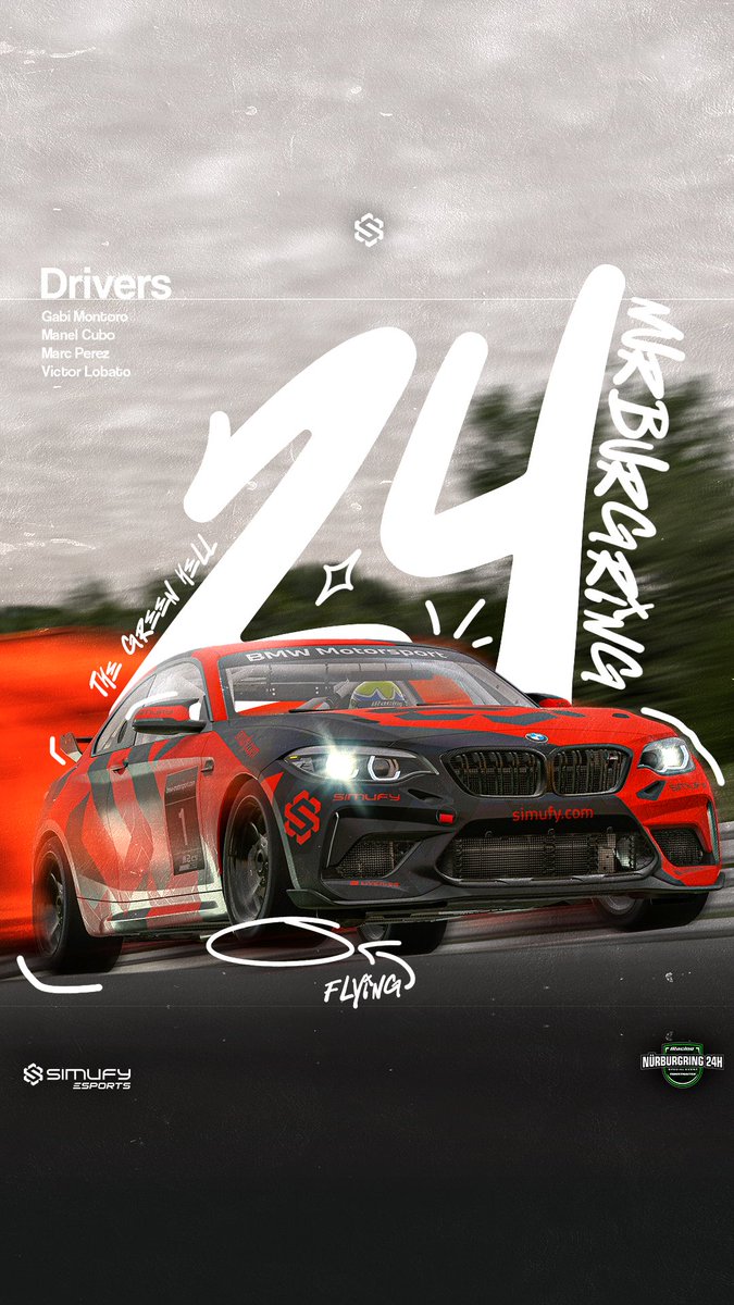 Simufy Esports (@simufyesports) on Twitter photo 🇪🇸ESPAÑOL🇪🇸
🔥¡BIENVENIDOS AL INFIERNO VERDE!🔥
😮💨Llegaron las 24h de Nürburgring en las que lucharán con el BMW M2 nuestros pilotos <a href="/Gabii2JZ/">Gabi Montoro</a>, <a href="/ManelCubo/">Manel Cubo Torres</a>, <a href="/mrk146/">Marc Pérez</a>, y @vlobato94.
⛈️Hay mucha probabilidad de lluvia en la carrera por lo que tendremos que tener mucho cuidado. 🇪🇸ESPAÑOL🇪🇸
🔥¡BIENVENIDOS AL INFIERNO VERDE!🔥
😮💨Llegaron las 24h de Nürburgring en las que lucharán con el BMW M2 nuestros pilotos <a href="/Gabii2JZ/">Gabi Montoro</a>, <a href="/ManelCubo/">Manel Cubo Torres</a>, <a href="/mrk146/">Marc Pérez</a>, y @vlobato94.
⛈️Hay mucha probabilidad de lluvia en la carrera por lo que tendremos que tener mucho cuidado.