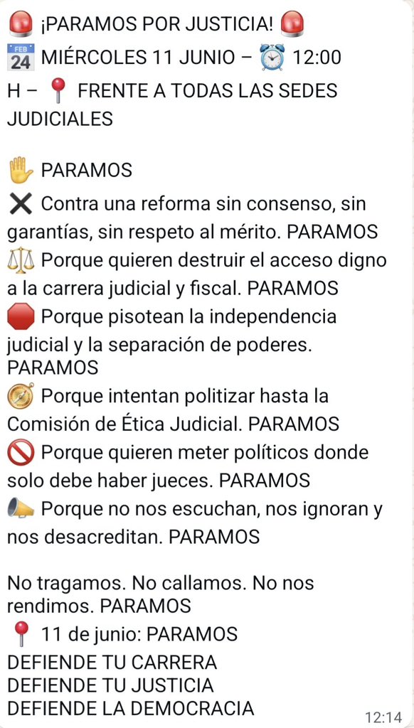 🚨🚨EL 11 DE JUNIO PARAMOS🚨🚨