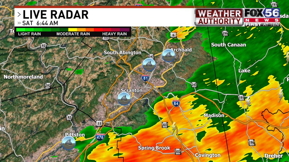 Storm Reports: 
FLASH FLOOD 1 mile east-northeast Inkerman, Luzerne Co. Roadway completely flooded at South Main Street and Quiet Cove.

FLASH FLOOD 1 mile south-southwest Scranton, Lackawanna Co. Flooded roadway at Pittston Ave.