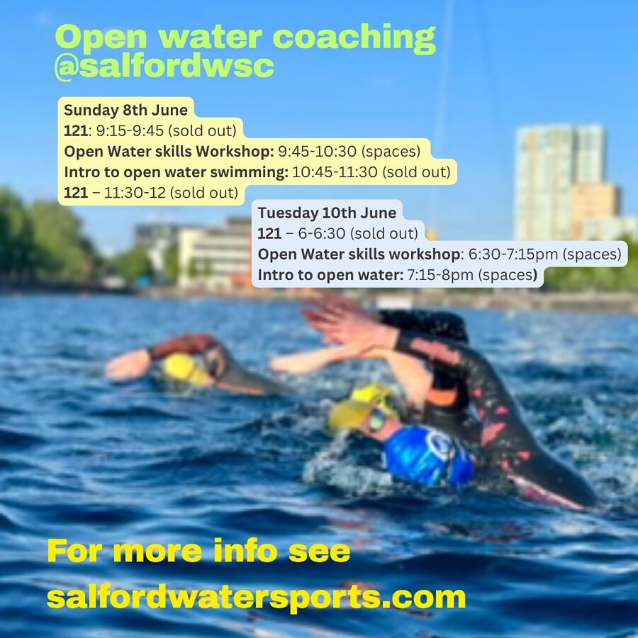 🏊‍♀️ LAST MINUTE PREPARATIONS FOR THE GREAT NORTH SWIM? 🏊‍♂️
Or do you have another event coming up? June is big for Events et.g.  Lakesman, Cardiff Tri, Cholmondeley Castle Tri, Abersoch Tri, Chillswim Coniston or An.Other Swim/Tri?

We can help with our sessions @salfordwsc our…