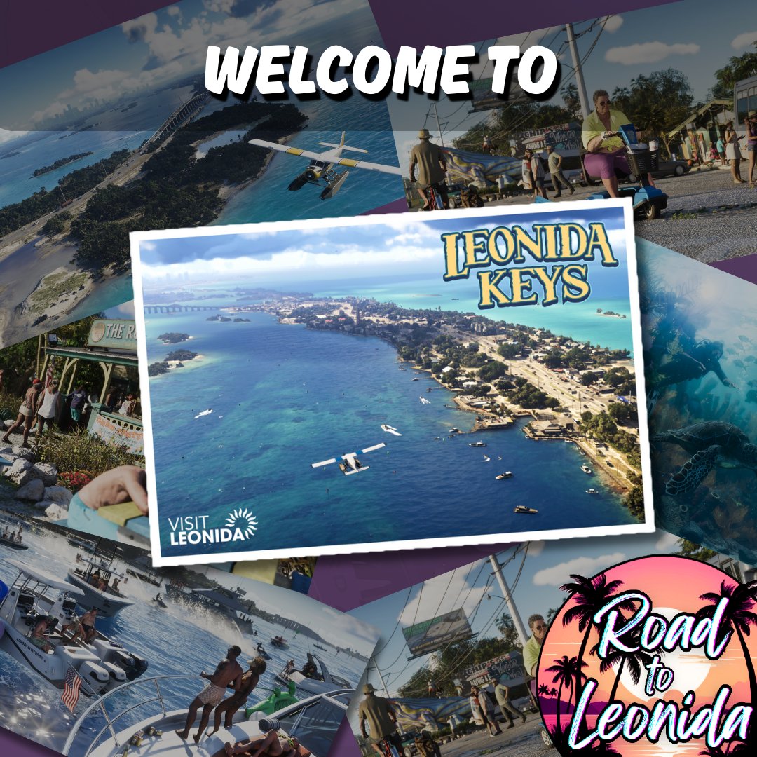 Road_to_Leonida's tweet photo. π΄ Welcome to Leonida Keys π΄
The gateway to paradise π
The dress code is casual, the bars are loaded.
Life in this tropical archipelago isnβt flashy but itβs easy. Get your buzz on and pull up a deck chair.
#gta6 #gtavi #rockstargames #leonidakeys https://t.co/FOBXQmVLlv