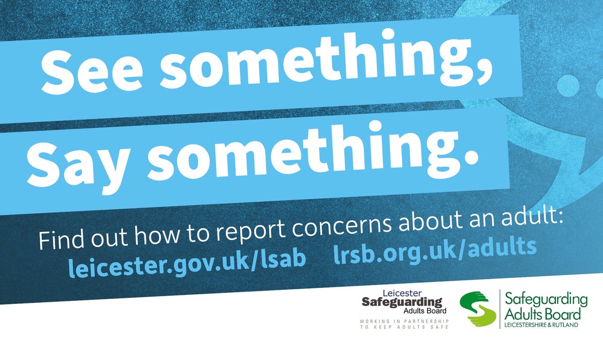 Could you spot signs of self-neglect in an adult at risk?  Watch this video to find out more
youtu.be/n0Iky15dUxs
#SeeSomethingSaySomethingLLR