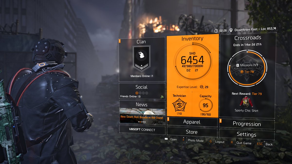 Dechande666's tweet photo. @UbisoftSupport Sorry having another issue with Division 2, this time with directives. I set Grand Washington Heroic with fragile armour and fog of war, but ended up with pistolero as well which isnt one of this seasons directives. See screen shots https://t.co/sMIoY8h9S9