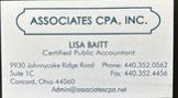 The Chardon H.S. Baseball program would like to thank and recognize Associates CPA, Inc. and Lisa Baitt as one of our 2025 sponsors!   Your support of our student-athletes is appreciated!