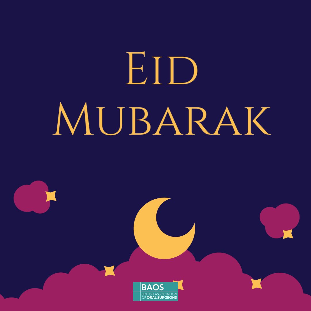 Wishing all who celebrate a joyful and peaceful Eid al-Adha, from all of us here at BAOS ☪️

#OralSurgery #Dentistry #BAOSUK