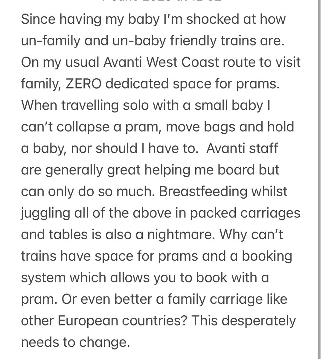 Can we start a baby friendly revolution please? 👩🏻‍🍼<a href="/AvantiWestCoast/">Avanti West Coast</a> <a href="/UKParliament/">UK Parliament</a>