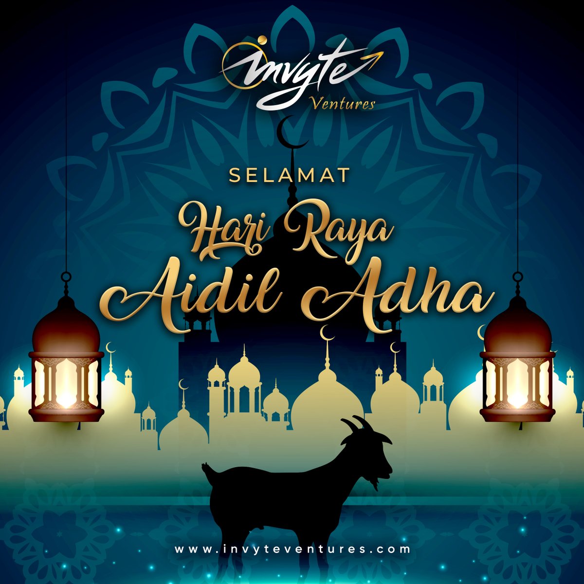 InvyteVentures's tweet photo. 🌙 Selamat Hari Raya Aidil Adha from all of us at Invyte Ventures!

May the spirit of korban bring peace, unity, and renewed purpose to you and your loved ones.

Wishing you joy, prosperity, and heartfelt moments this Aidil Adha. Maaf Zahir dan Batin. 🕌✨ https://t.co/uYk7bSPZBn