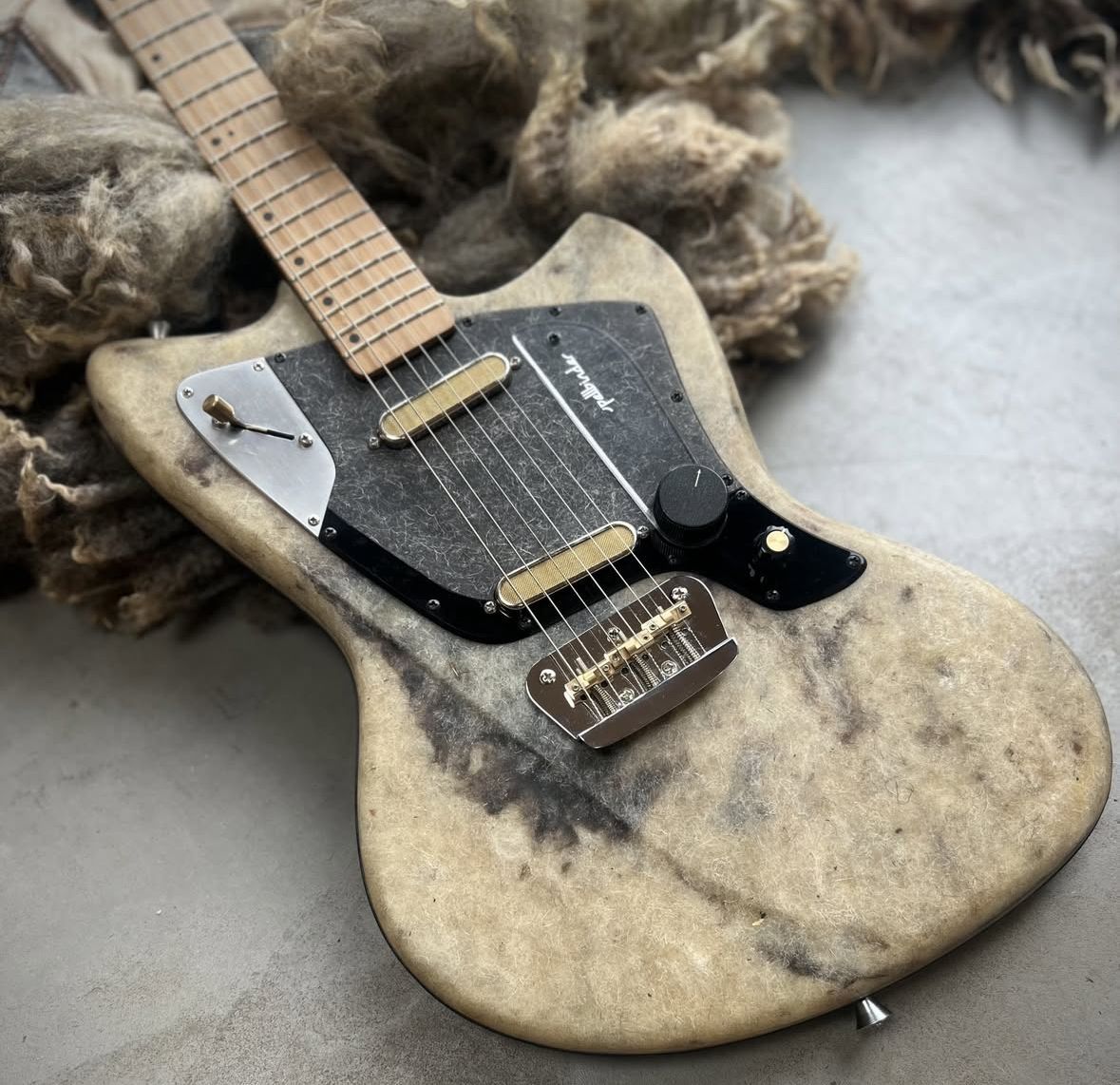 Wool from upland, hill-farmed is used by <a href="/solidwool/">Solidwool</a>, a previous Award winner,  to create the most innovative items from wool. From tables &amp; chairs, to cupboard boors, dining place settings &amp; even guitars! 

Do you have a commercial innovation using wool?
innovationinwool.com