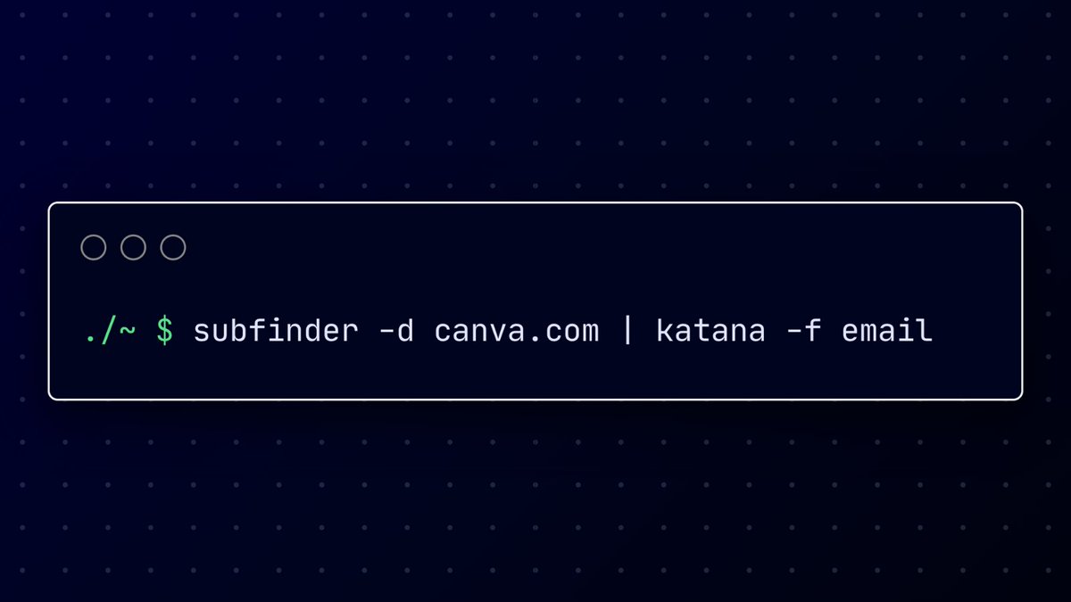 how to turn a root domain into a list of related email addresses using just Subfinder and Katana 👇