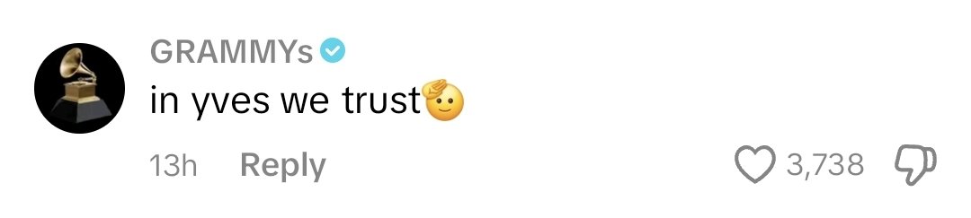 Why is nobody talking about Yves being noticed by the recording academy, she's destined for greatness