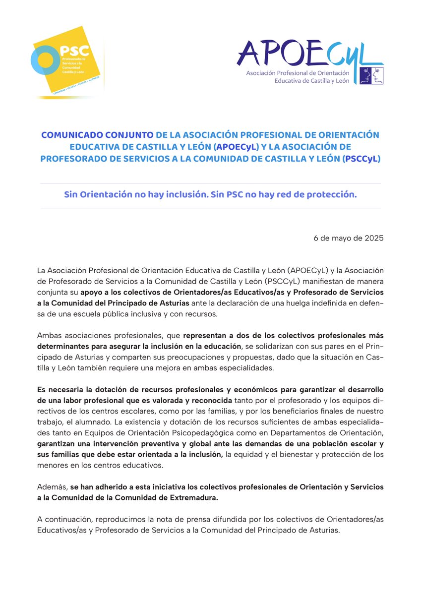Asociación Profesorado de Servicios a la Comunidad tweet media