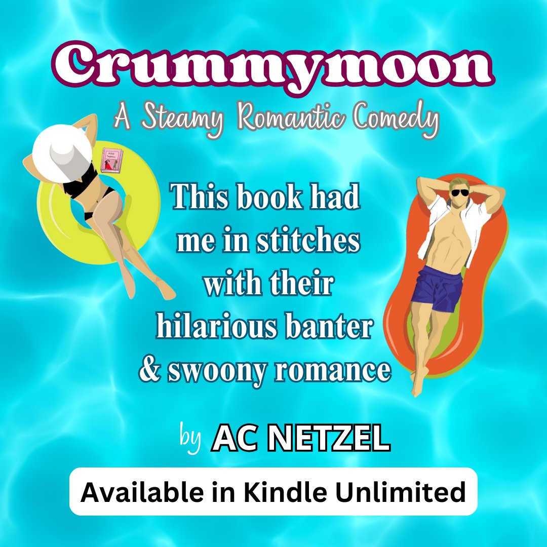 ACNetzel's tweet image. Grab your copy of CRUMMYMOON here: mybook.to/Crummymoon

#KindleUnlimited

#SteamyRomCom
She’s Grumpy. He’s Sunshine
Seriously Funny
#Banter, banter, banter
No 3rd Act Breakup
Swoony, #Romantic Tropical Vacation
You’ll smile from beginning to end
#steamyromcombooks #BeachRead