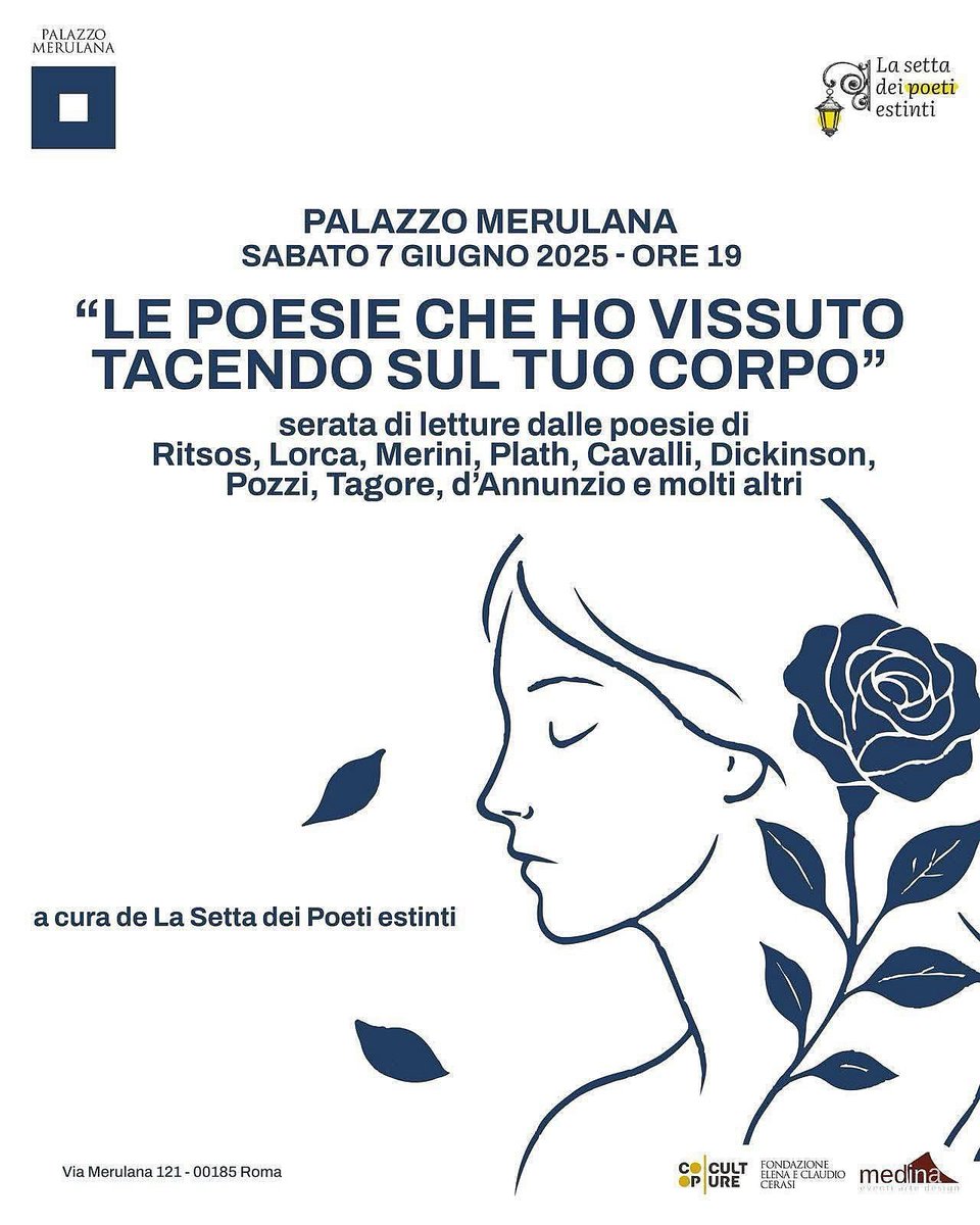 Ultimi biglietti disponibili per la serata di oggi, sul sito di Palazzo Merulana. Vi aspettiamo!