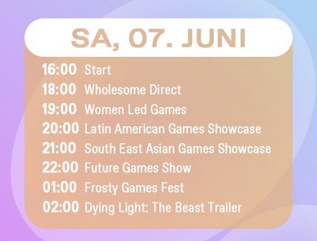 Hackenp0rsche's tweet photo. #GronkhTV
Tag 2 Summer Games Fest
Streamstart ab ca 16 Uhr
#Phronkh
(Alle Angaben ohne Gewähr) https://t.co/QA126RL4q5