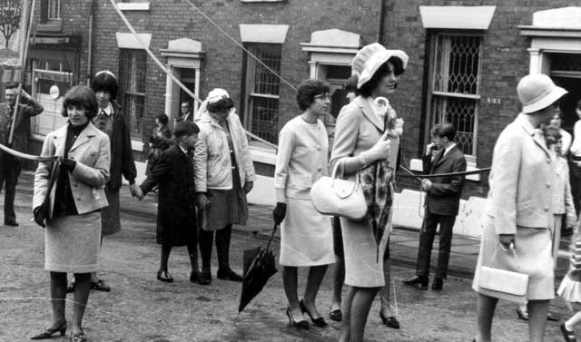 Whit Sunday tomorrow. Me at the top of Astley Street, Dukinfield, in the 1965 walks which were then on Whit Friday.

Does anyone still get new clothes, or money for showing off their new clothes? Used to get half a crown off my Auntie Florrie. Big money 60 years ago.