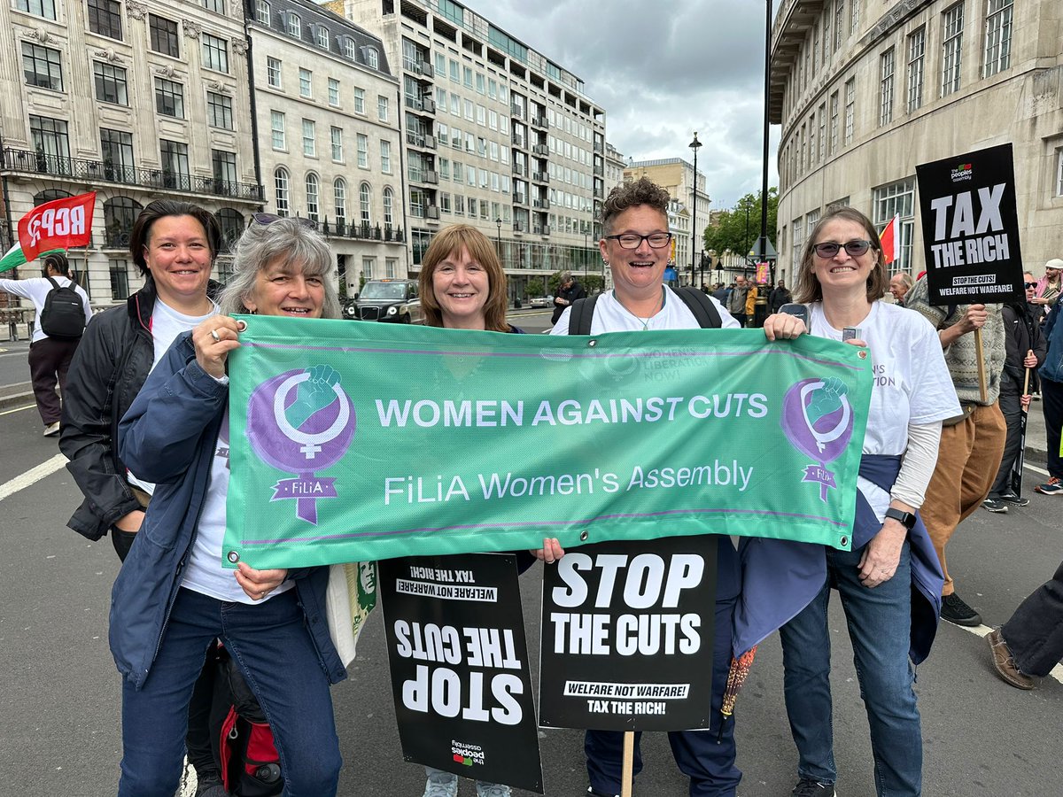FiLiA_charity's tweet image. We are on the @pplsassembly #June7Demo to protest the disproportionate impact of cuts and austerity on Women - come find our #FiLiAWomensAssembly banner! 

#WelfareNotWarfare #StoptheCuts #UnionsforWomen #UnitedAgainstAusterity #TakingThePIP