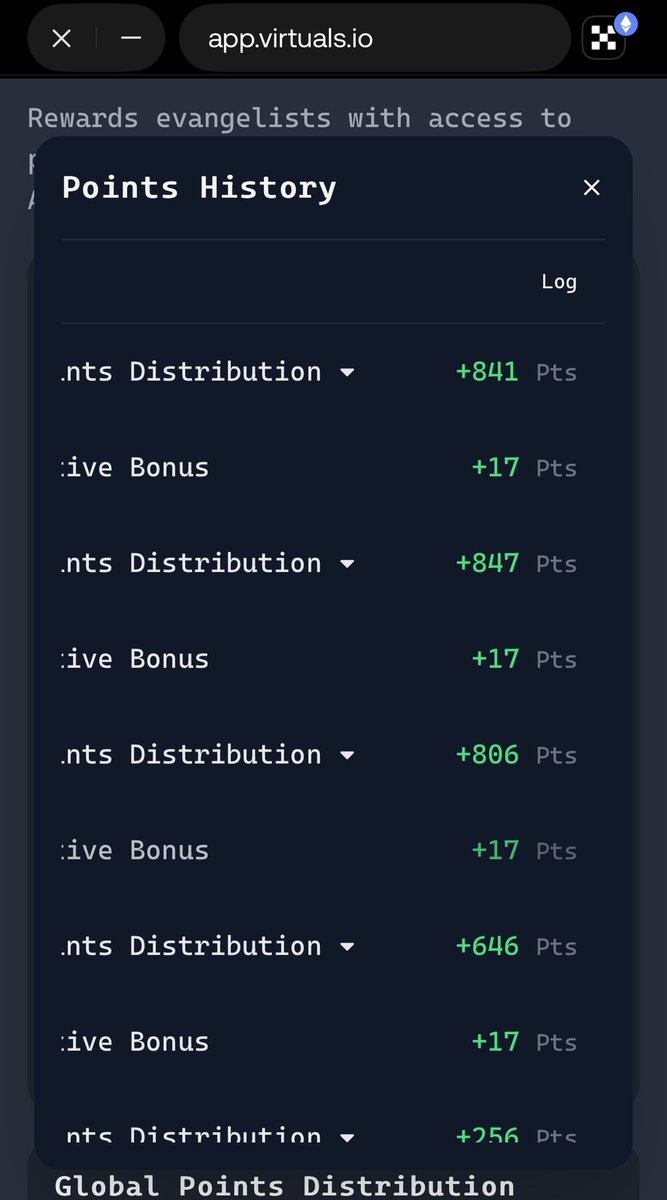 KosiOkorie 🔺 ⛺ (@kosiokorie) on Twitter photo Daily points update
My points dropped today and it went slightly lower than yesterday points.
<a href="/virtuals_io/">Virtuals Protocol</a> when 1k virgen points
Well I’m grateful it’s no longer 250 daily, it’s now 800 plus points.
I have to keep going harder.
Let’s keep yapping and replying all virtual posts Daily points update
My points dropped today and it went slightly lower than yesterday points.
<a href="/virtuals_io/">Virtuals Protocol</a> when 1k virgen points
Well I’m grateful it’s no longer 250 daily, it’s now 800 plus points.
I have to keep going harder.
Let’s keep yapping and replying all virtual posts