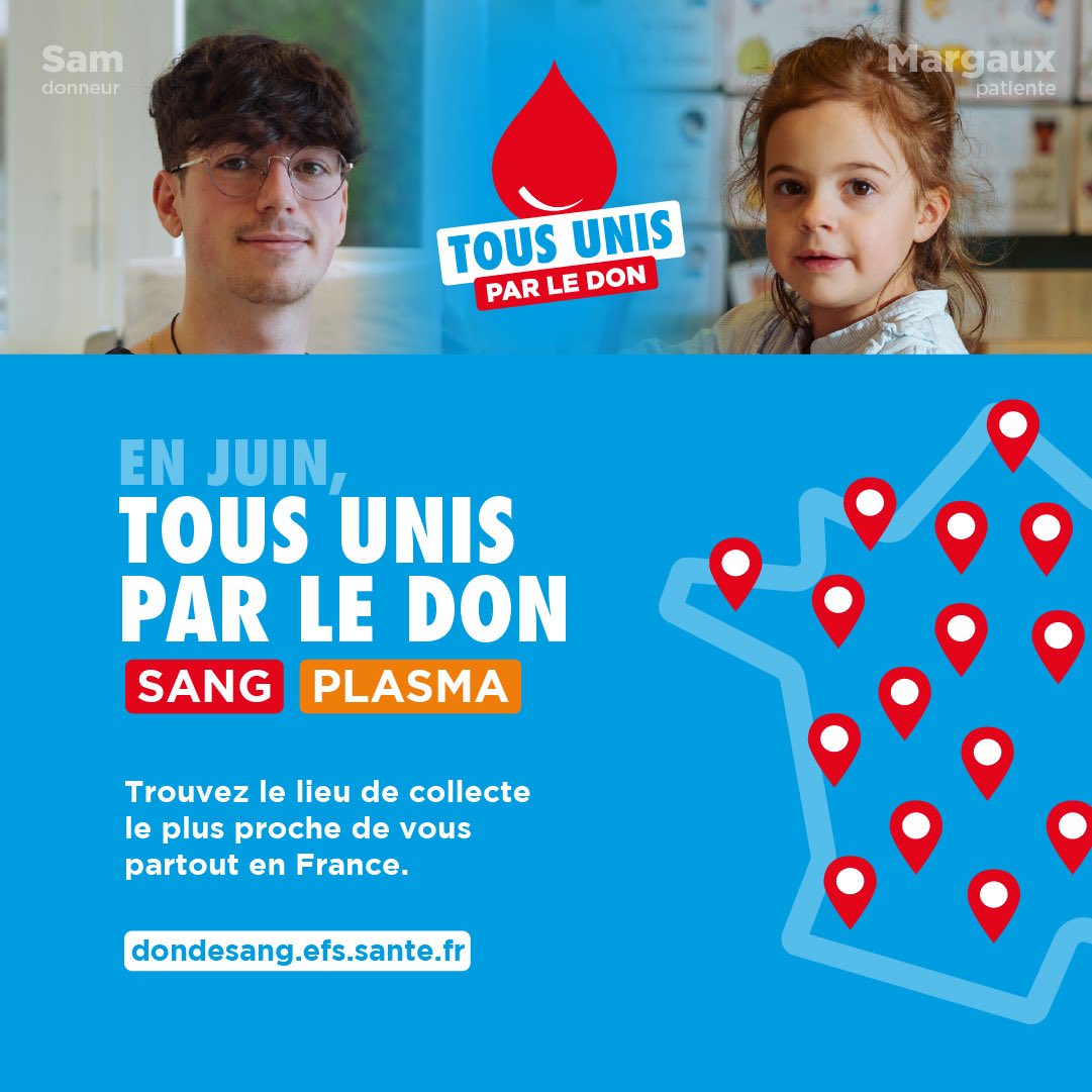 EFS_dondesang's tweet image. J-7 avant la Journée mondiale des donneurs de sang ! 🩸
Envie de donner dans des lieux exceptionnels? Des collectes sont organisées partout en France. N'hésite pas à bloquer ton créneau 🙃
dondesang.efs.sante.fr/trouver-une-co…